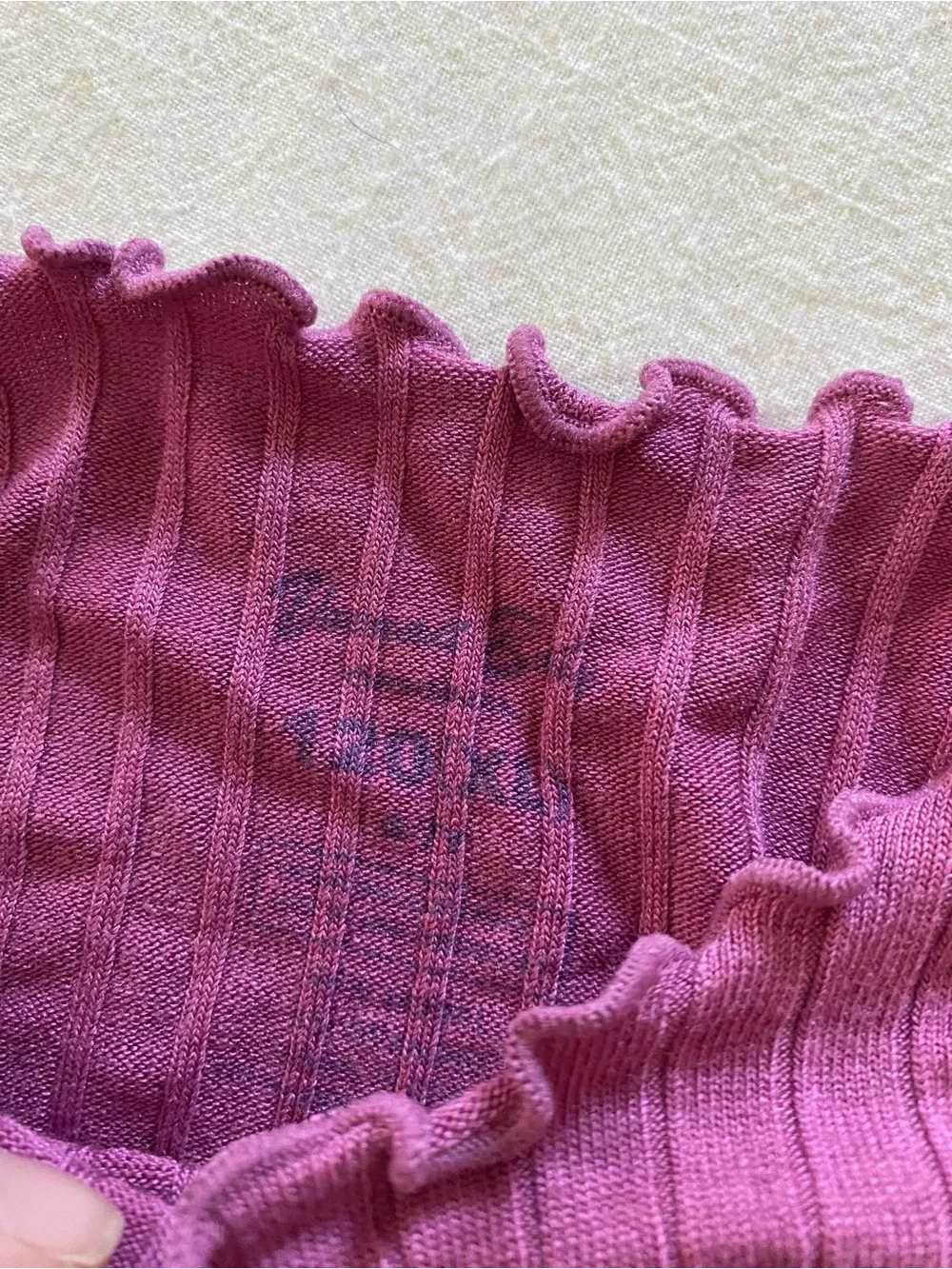 Kids Ribbed Two-Pack PJ Set in Plum and Olive